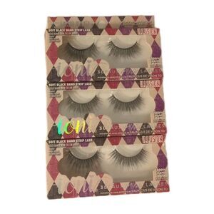 (3 Sets) ioni Lash Fair ILLUSION 3D Faux Mink Lashes Handmade Soft Black